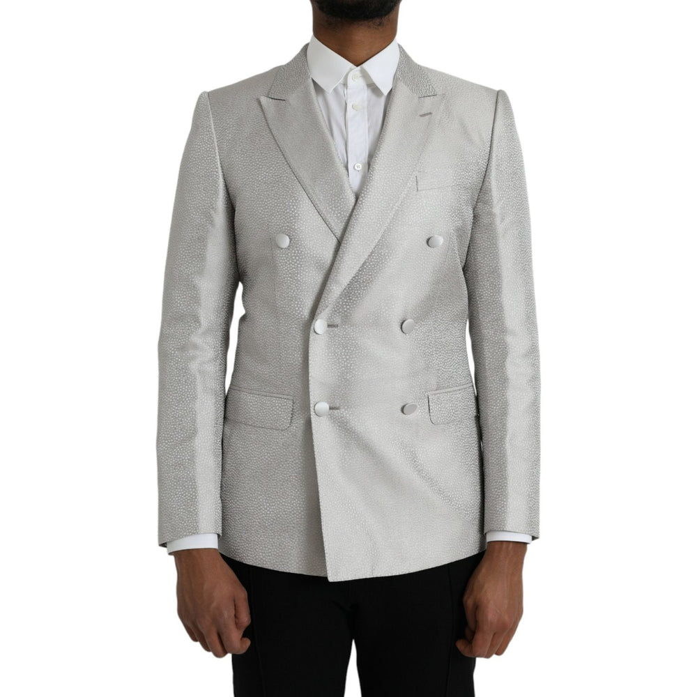 Dolce & Gabbana Off White MARTINI Double Breasted Coat Blazer JKT4043-46