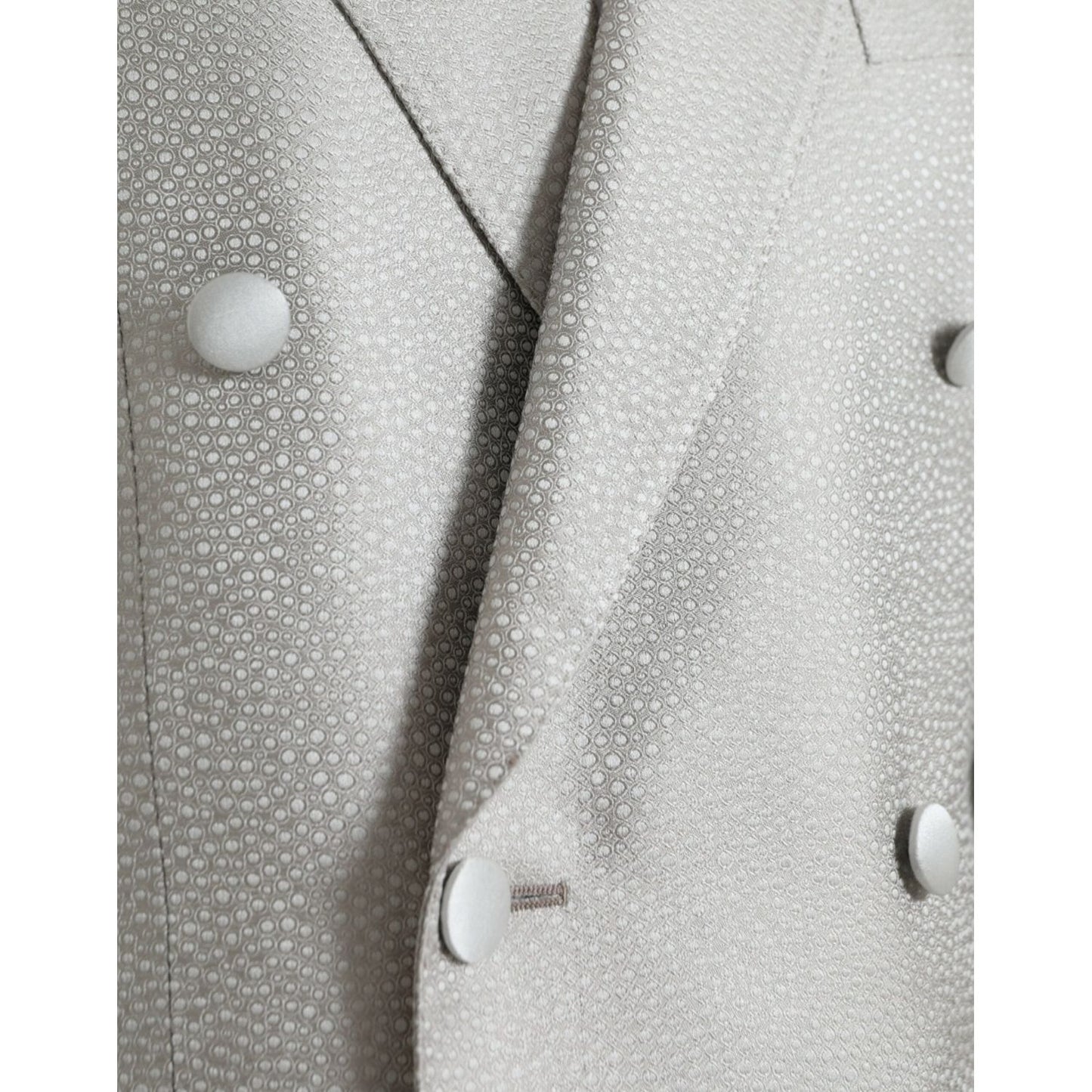 Dolce & Gabbana Off White MARTINI Double Breasted Coat Blazer JKT4043-46