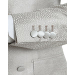 Dolce & Gabbana Off White MARTINI Double Breasted Coat Blazer JKT4043-46