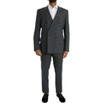 Dolce & Gabbana Gray Plaid Wool MARTINI Formal 2 Piece Suit KOS2222-54