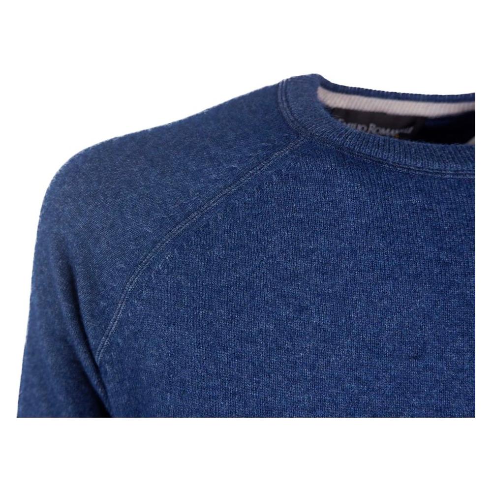 Emilio Romanelli Navy Cashmere Men Sweater