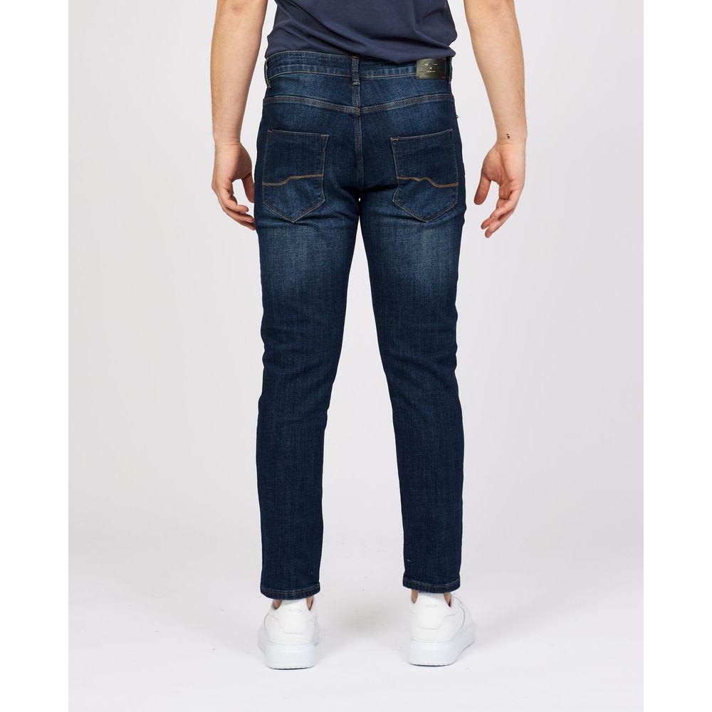 Yes Zee Sleek Blue Cotton Stretch Jeans Yes Zee Dark Slate Gray