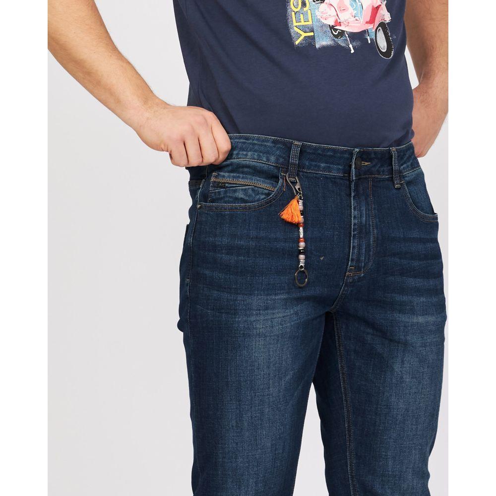 Yes Zee Sleek Blue Cotton Stretch Jeans Yes Zee Dark Slate Gray