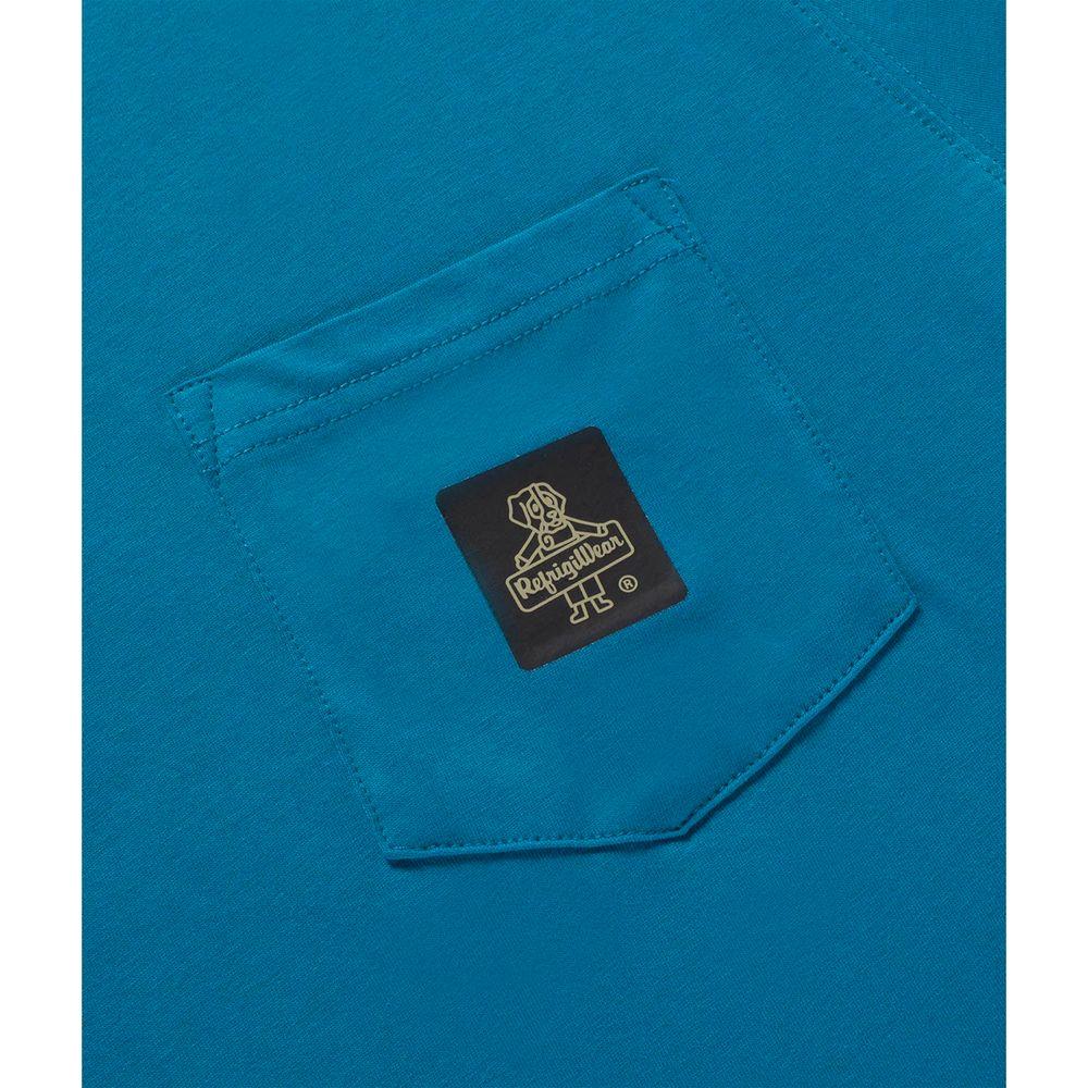 Refrigiwear Light Blue Cotton Men T-Shirt