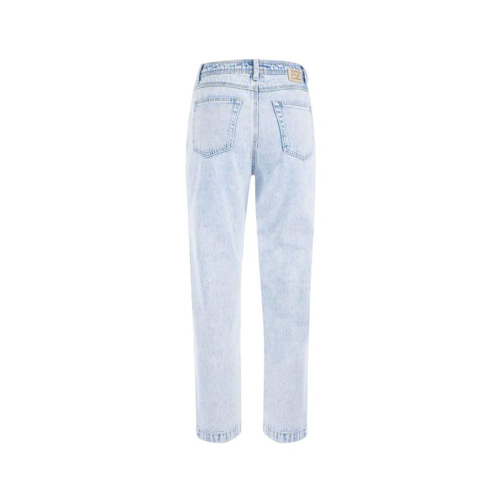 Yes Zee Light Blue Cotton Women Jeans Yes Zee Light Gray