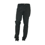 Made in Italy Elegant Summer Black Cotton Trousers MI-3371-IT46 | S