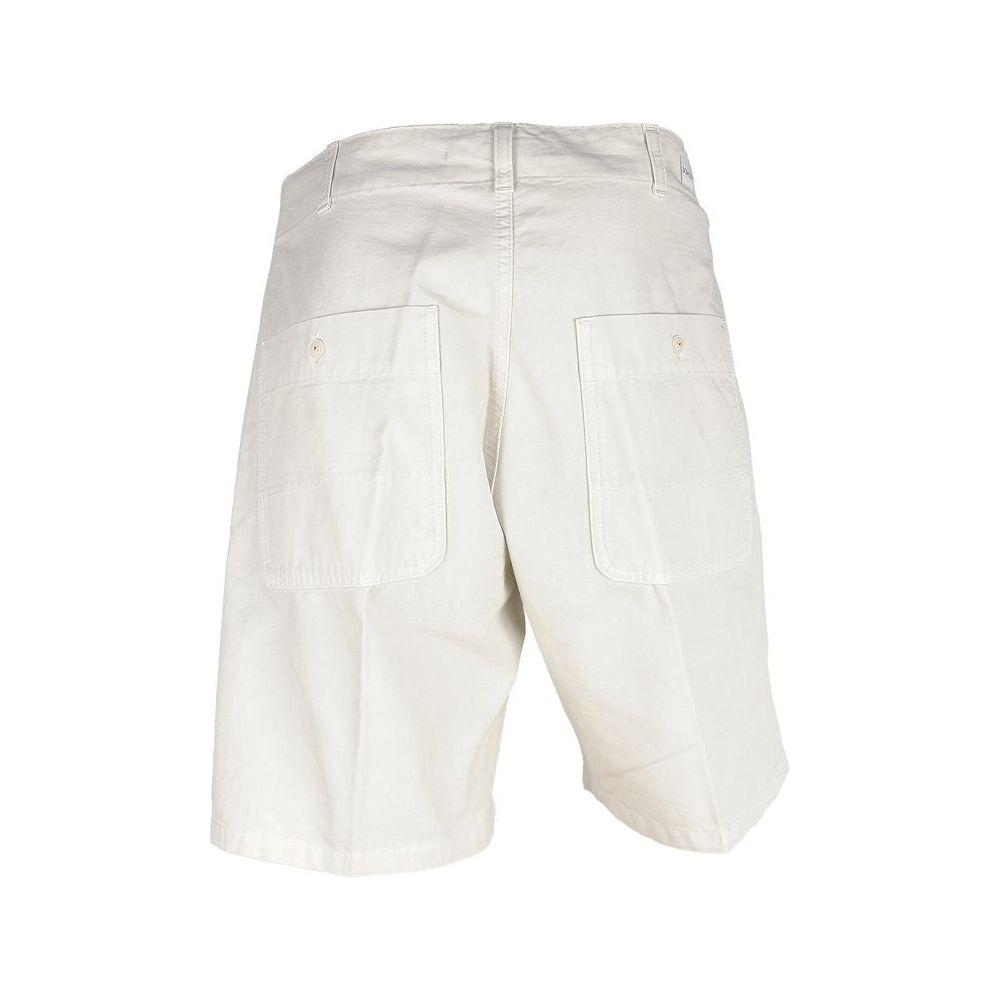 Don The Fuller White Cotton Men's Bermuda Shorts