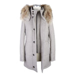 Made in Italy Italian Wool-Cashmere Blend Gray Jacket LO-1059-IT46 | S
