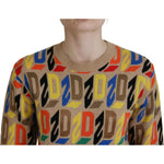 Dsquared² Brown Cotton Long Sleeve Crew Neck Printed Sweater TSH83424-38
