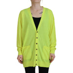 Dsquared² Yellow Wool Knitted Buttoned Cardigan Sweater TSH83471-38