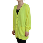 Dsquared² Yellow Wool Knitted Buttoned Cardigan Sweater TSH83471-38