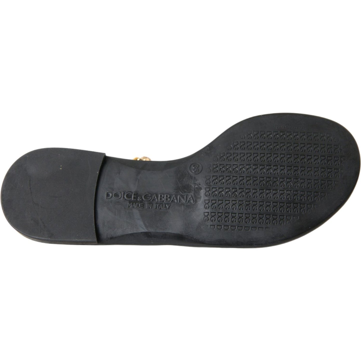 Dolce & Gabbana Mustard Crystal Calf Leather Beachwear Shoes Dolce & Gabbana Dark Slate Gray