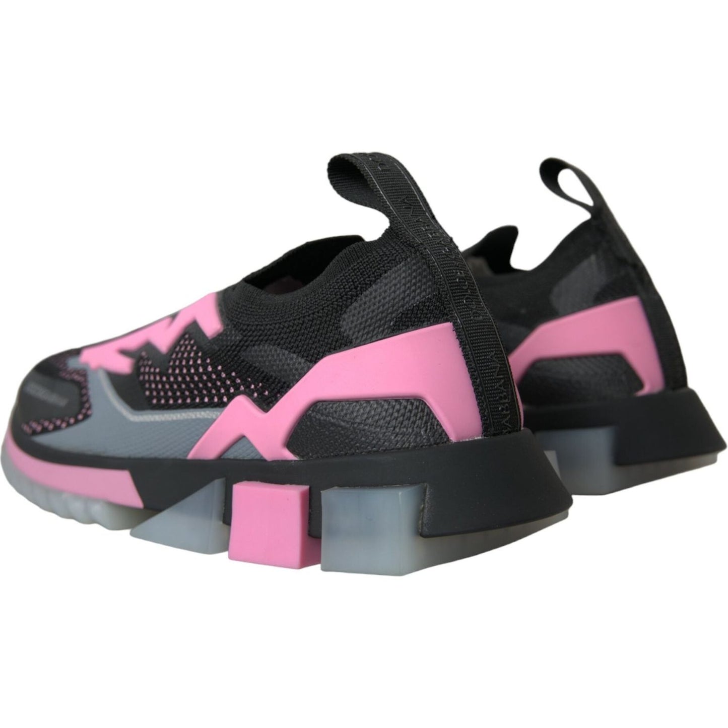 Dolce & Gabbana Black Pink Slip On Sorrento Sneakers Shoes Dolce & Gabbana Dark Slate Gray
