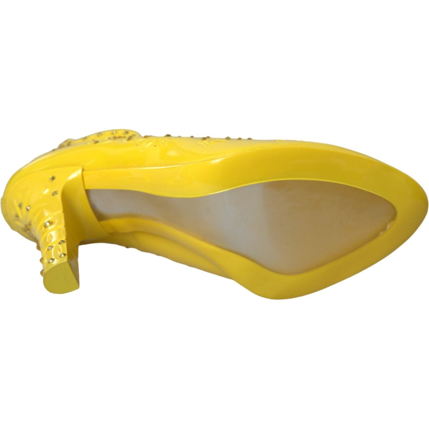Dolce & Gabbana Yellow Crystal CINDERELLA Heels Pumps Shoes Dolce & Gabbana Goldenrod