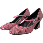 Dolce & Gabbana Pink Python Leather Mary Jane Heels Shoes LA10563-39