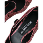 Dolce & Gabbana Pink Python Leather Mary Jane Heels Shoes LA10563-39