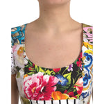 Dolce & Gabbana Multicolor Patchwork Cotton Aline Mini Dress DR281170-38