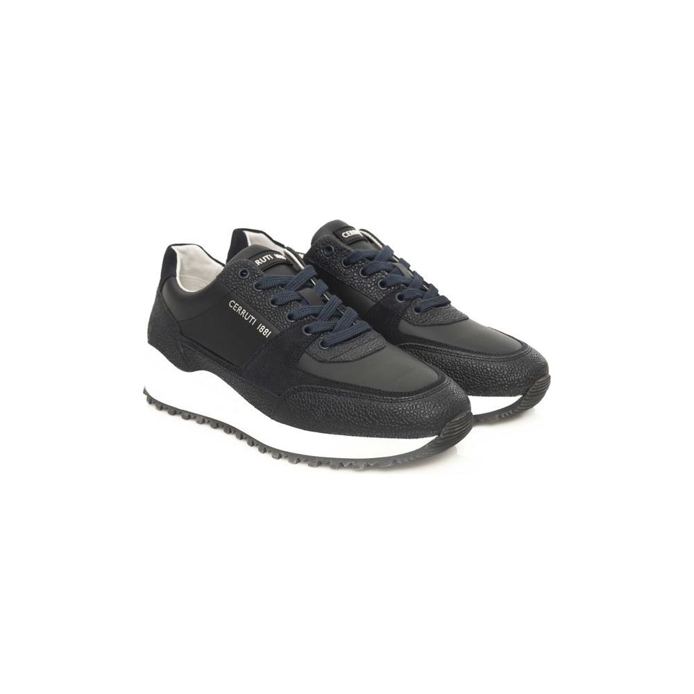 Cerruti 1881 Blue Cowhide Men Sneaker CE-24469-EU41/US8