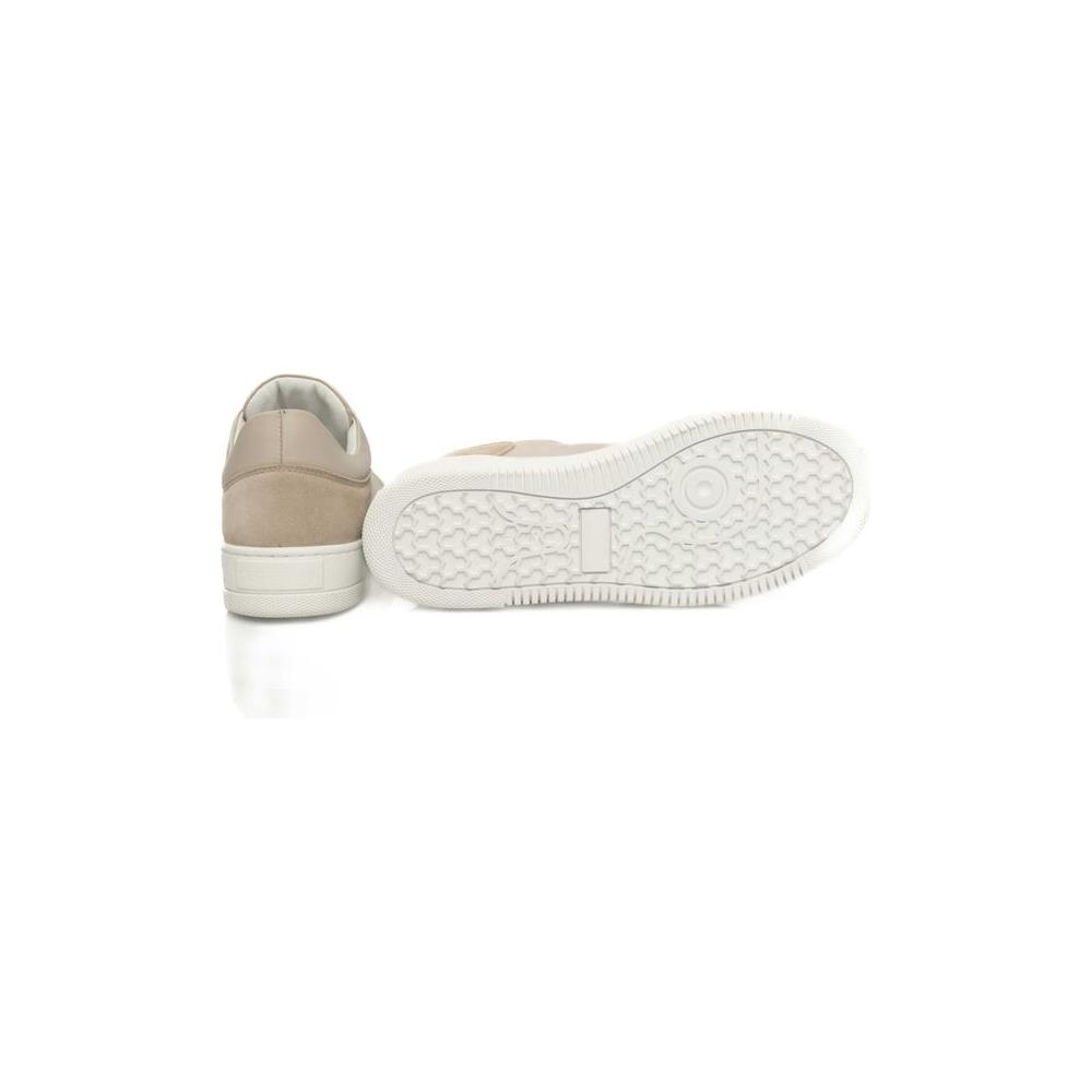 Cerruti 1881 Beige Leather Women Sneaker Cerruti 1881 Light Gray
