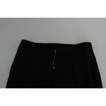 Dolce & Gabbana Black Wool Stretch Cropped Capri Trouser Pants PAN71665-44