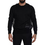Dolce & Gabbana Black Polyester Crewneck Men Pullover Sweater TSH83174-M