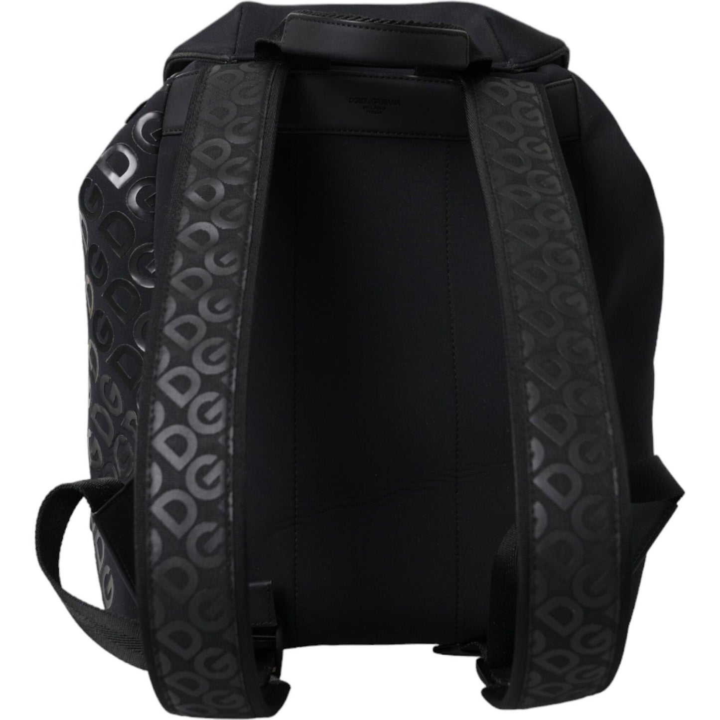 Dolce & Gabbana Black Neoprene Nylon DG Logo School Backpack Bag Dolce & Gabbana Black