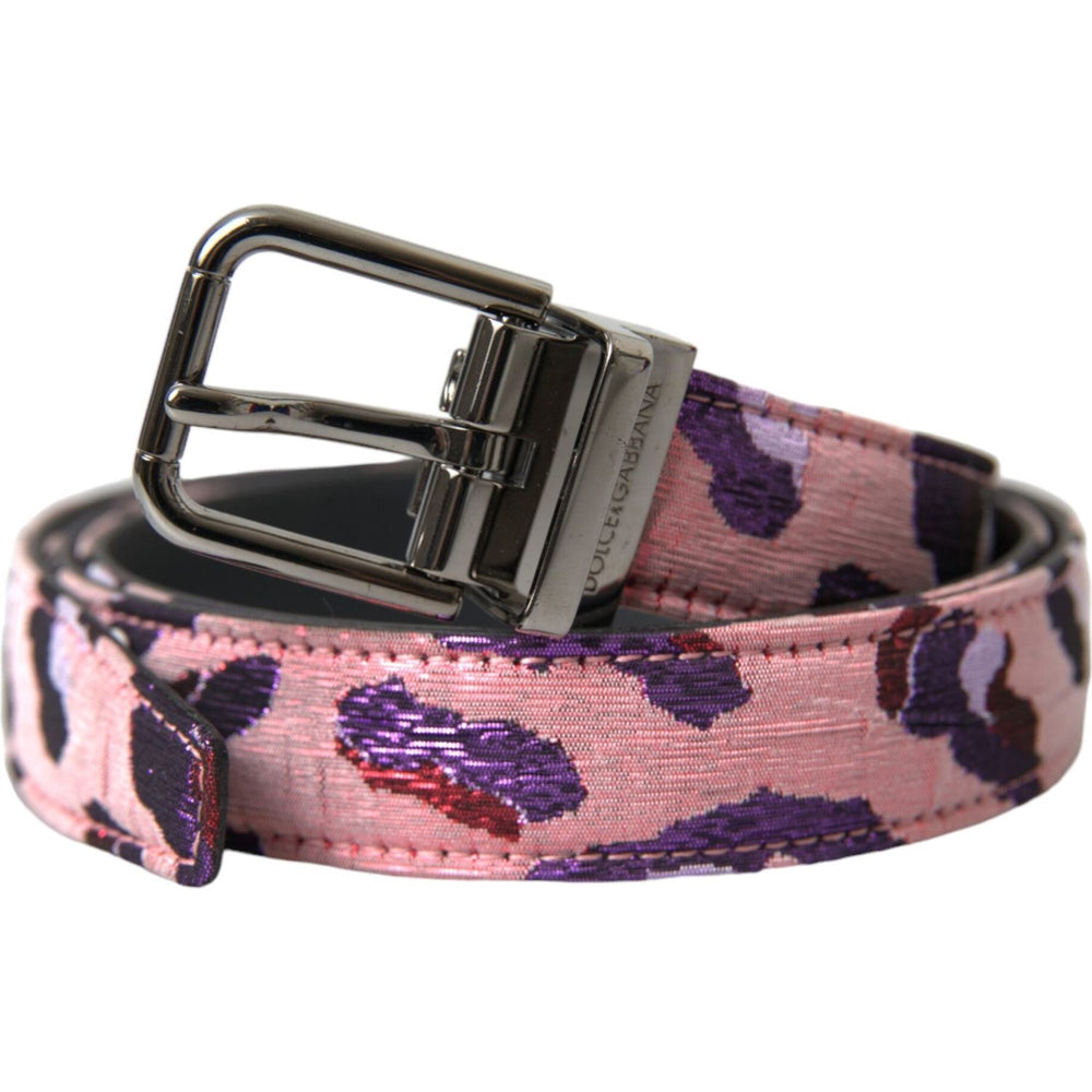 Dolce & Gabbana Multicolor Jacquard Leather Metal Buckle Belt BEL9214-95