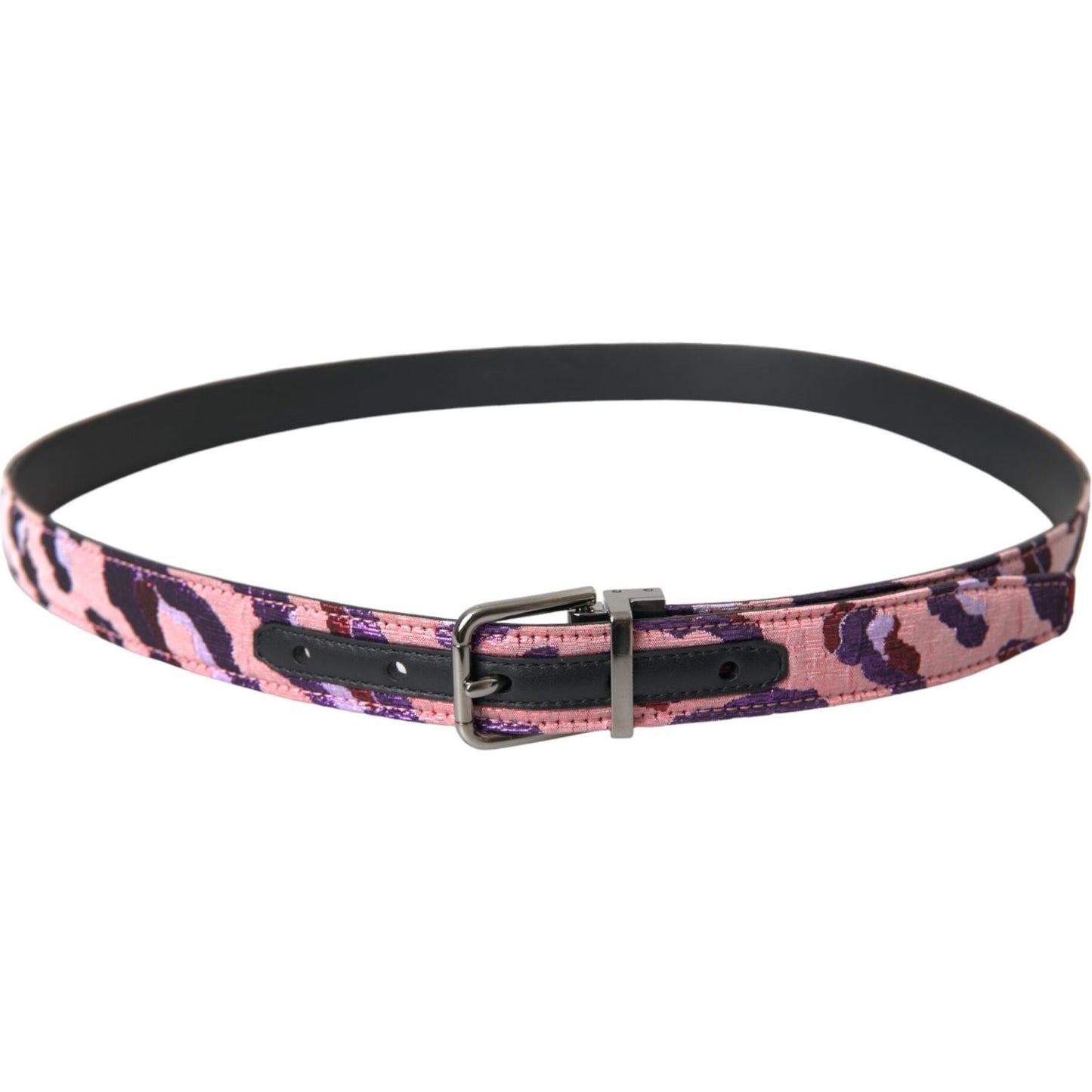 Dolce & Gabbana Multicolor Jacquard Leather Metal Buckle Belt BEL9214-95