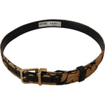 Dolce & Gabbana Multicolor Jacquard Leather Logo Buckle Belt WMB219-75