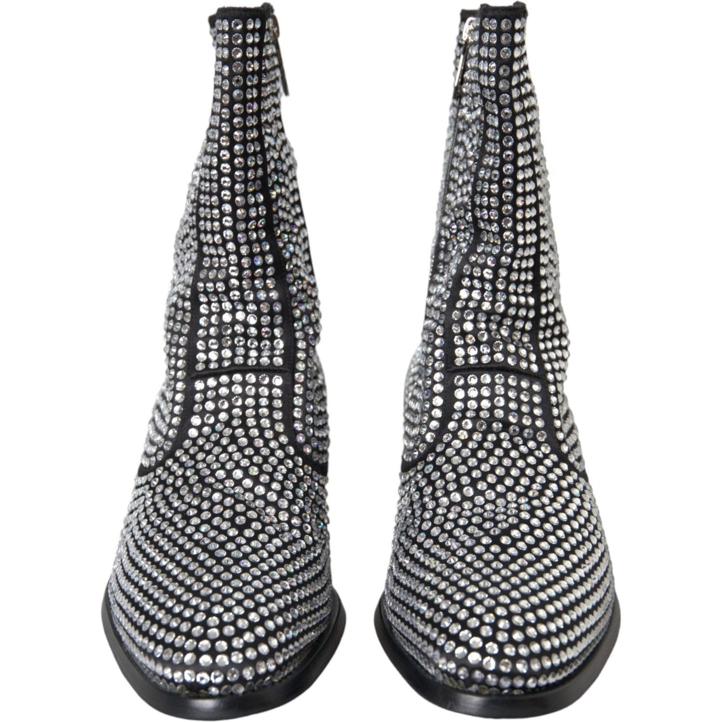 Dolce & Gabbana Black Rhinestone Crystal Chelsea Boots Shoes Dolce & Gabbana Dark Slate Gray