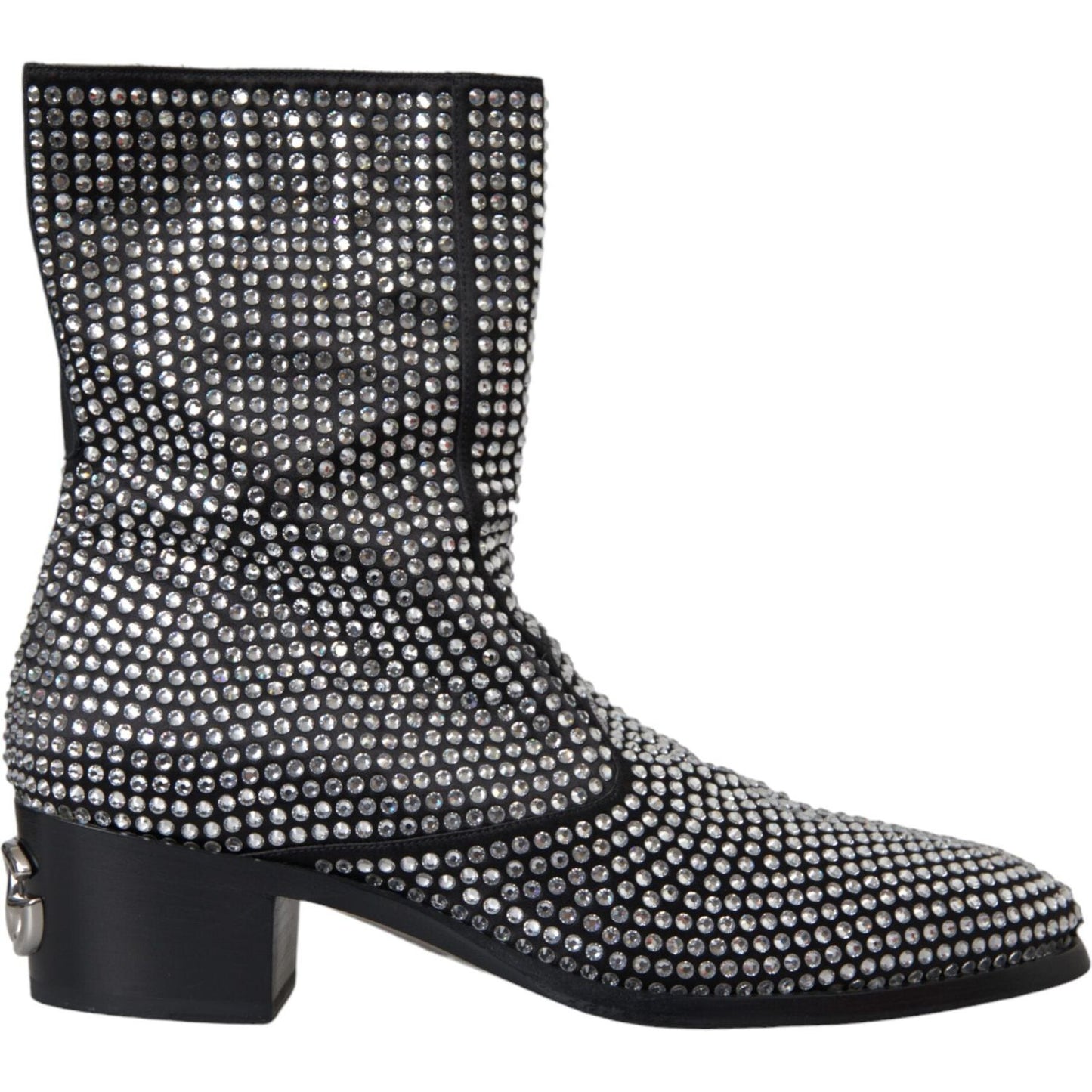 Dolce & Gabbana Black Rhinestone Crystal Chelsea Boots Shoes Dolce & Gabbana Dark Slate Gray