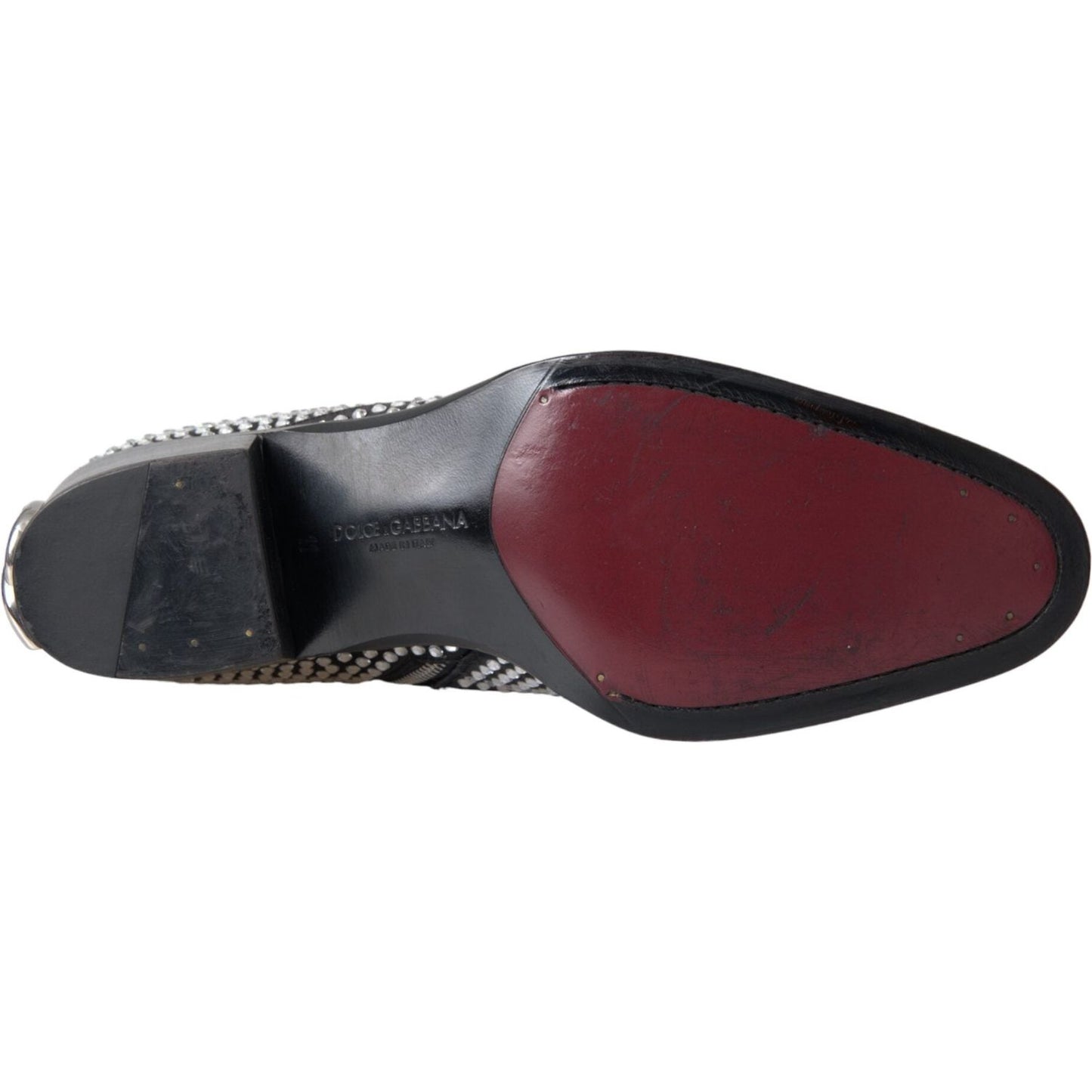 Dolce & Gabbana Black Rhinestone Crystal Chelsea Boots Shoes Dolce & Gabbana Dark Slate Gray