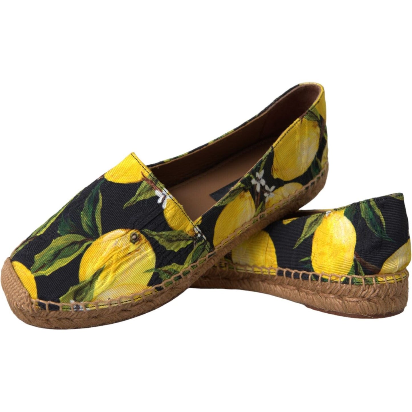 Dolce & Gabbana Multicolor Lemon Slip On Espadrilles Shoes LA11047-35