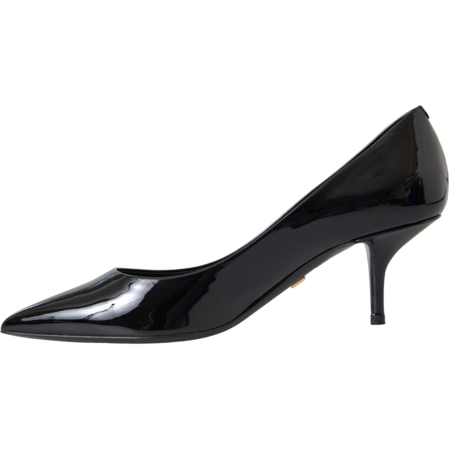 Dolce & Gabbana Black Patent Leather Heels Pumps Shoes Dolce & Gabbana Dark Slate Gray