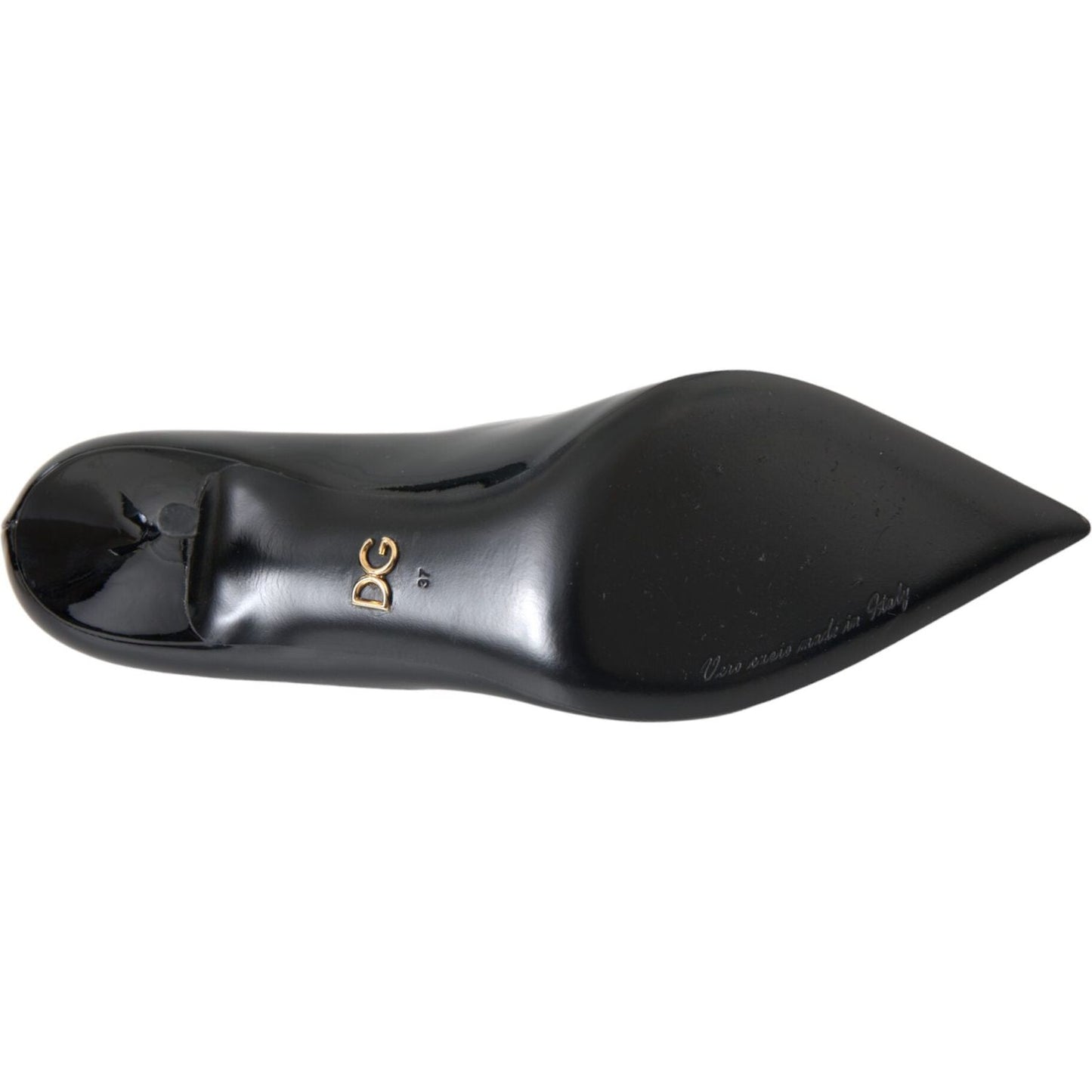 Dolce & Gabbana Black Patent Leather Heels Pumps Shoes Dolce & Gabbana Dark Slate Gray