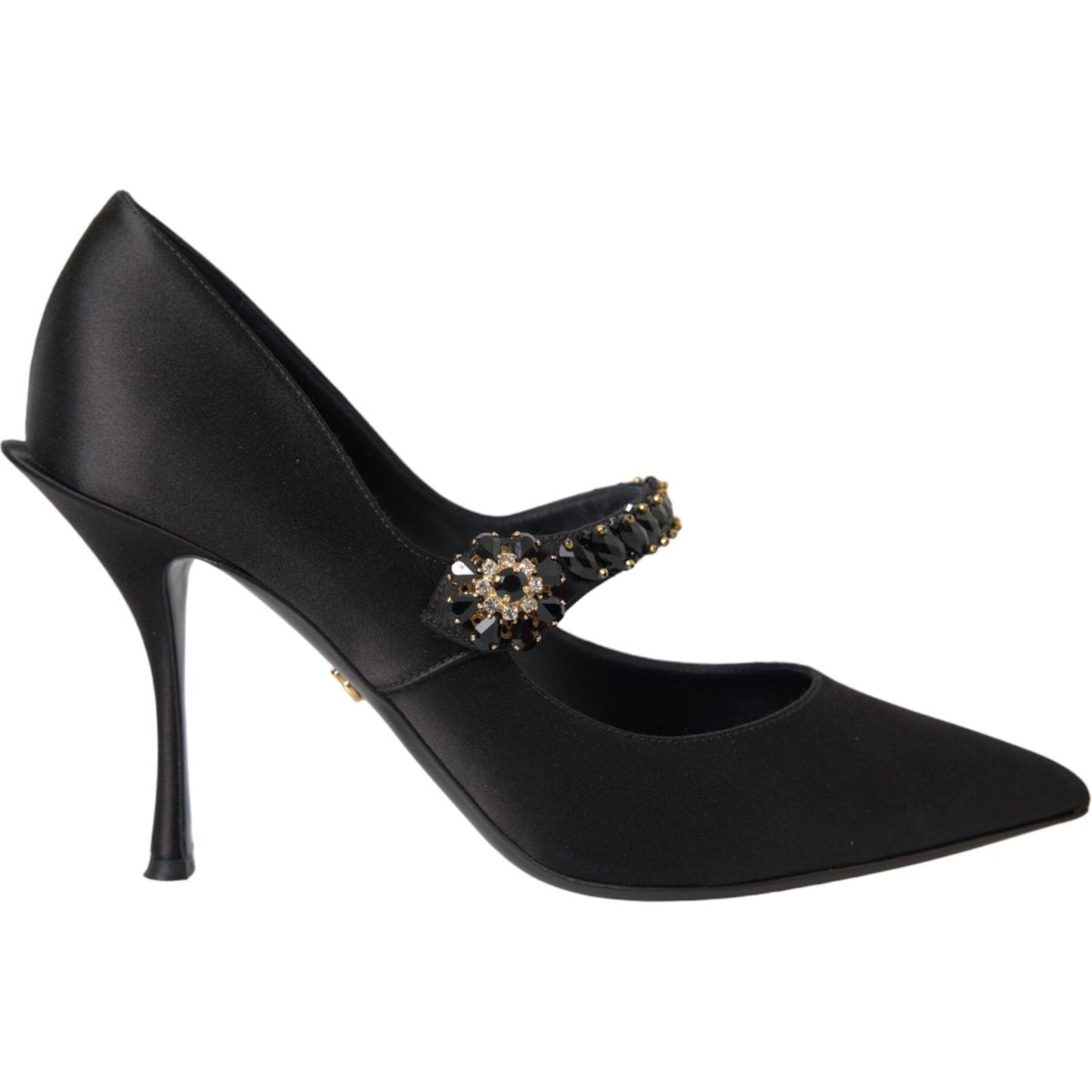 Dolce & Gabbana Black Mary Jane Crystal Heels Pumps Shoes Dolce & Gabbana Dark Slate Gray