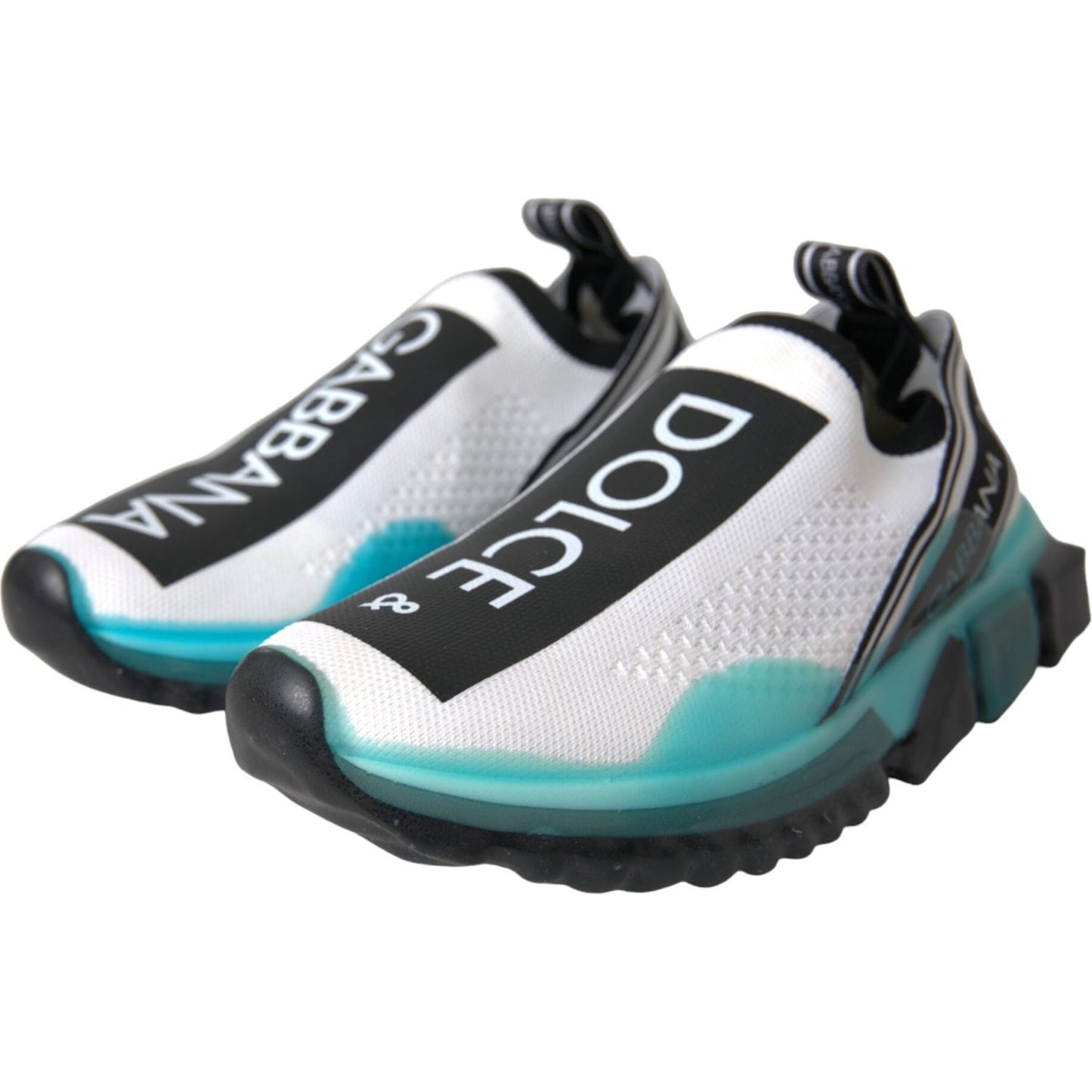 Dolce & Gabbana Black White Blue Slip On Sorrento Sneakers Shoes Dolce & Gabbana Light Gray