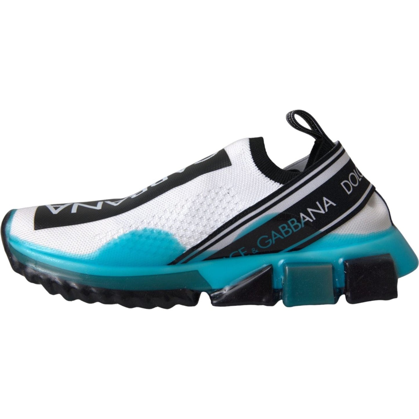 Dolce & Gabbana Black White Blue Slip On Sorrento Sneakers Shoes Dolce & Gabbana Light Gray