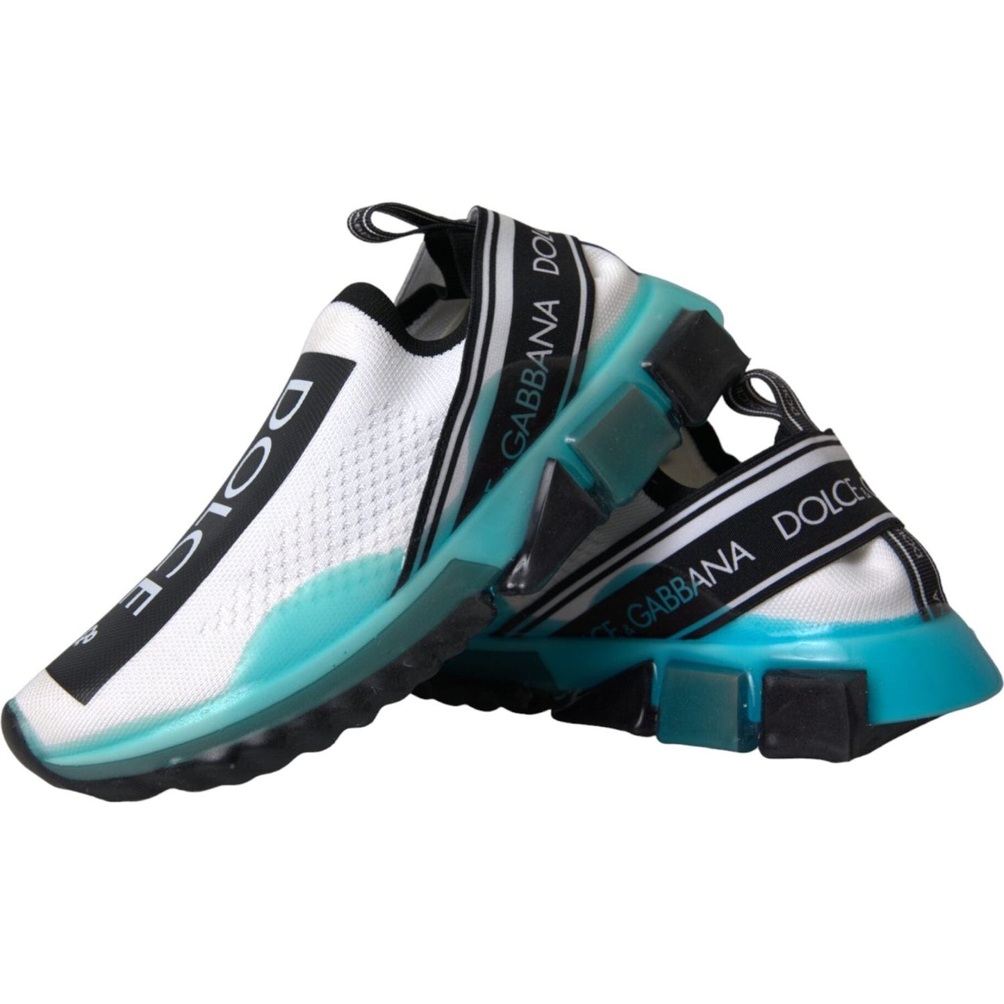 Dolce & Gabbana Black White Blue Slip On Sorrento Sneakers Shoes Dolce & Gabbana Light Gray