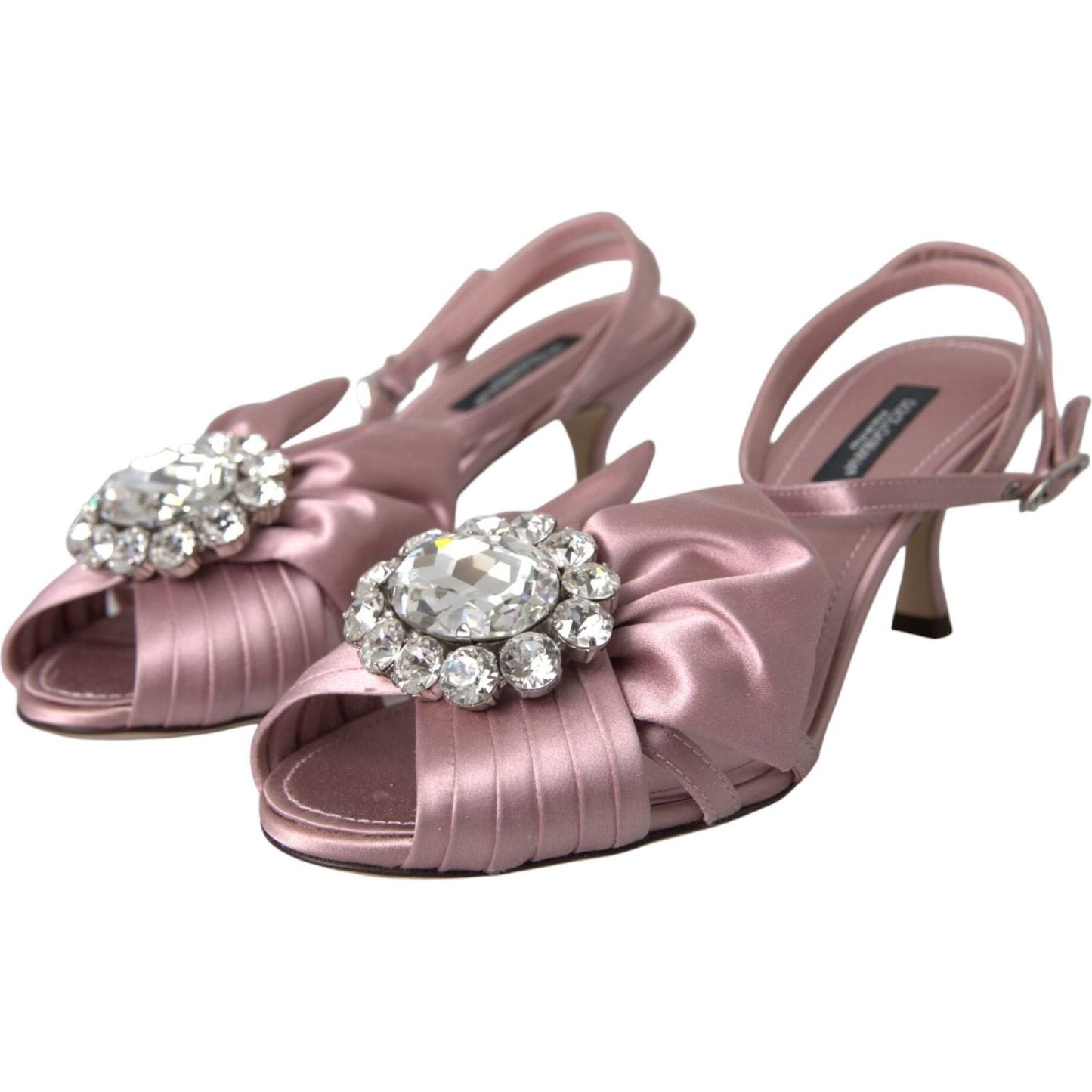 Dolce & Gabbana Pink Keira Crystal Heels Sandals Shoes Dolce & Gabbana Dim Gray