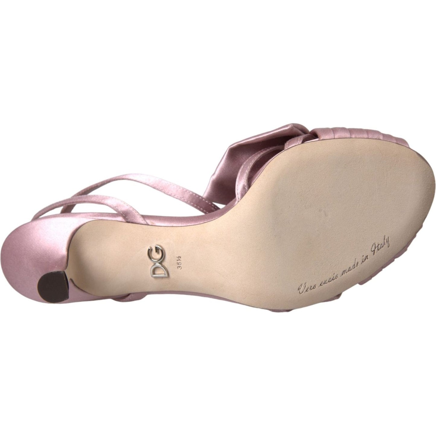 Dolce & Gabbana Pink Keira Crystal Heels Sandals Shoes Dolce & Gabbana Tan