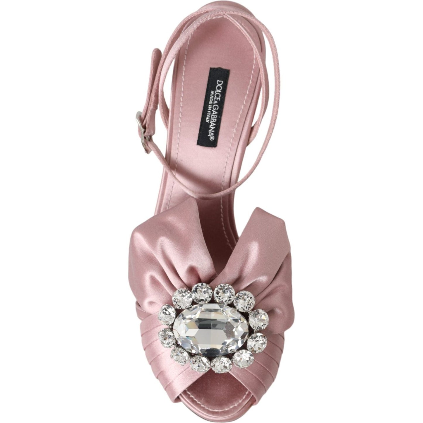 Dolce & Gabbana Pink Keira Crystal Heels Sandals Shoes Dolce & Gabbana Rosy Brown