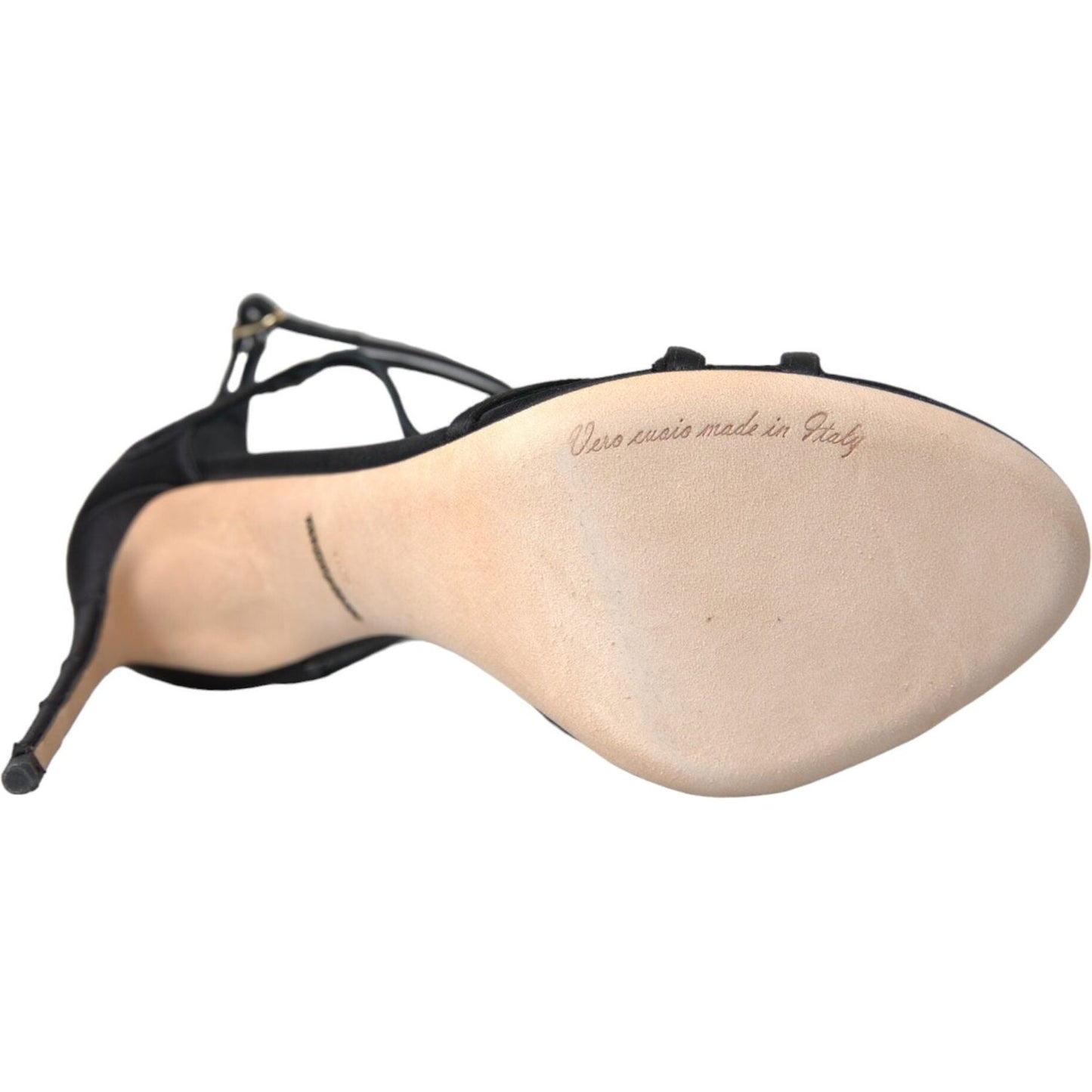 Dolce & Gabbana Black Keira Satin Heels Sandals Shoes Dolce & Gabbana Gray