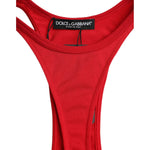 Dolce & Gabbana Red Nylon Stretch Bodycon Sheath Mini Dress DR281032-40