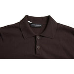 Dolce & Gabbana Brown Logo Collared Short Sleeve Men T-shirt TSH85157-50