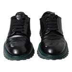 Dolce & Gabbana Black Leather Derby Formal Dress Shoes MV5310-42