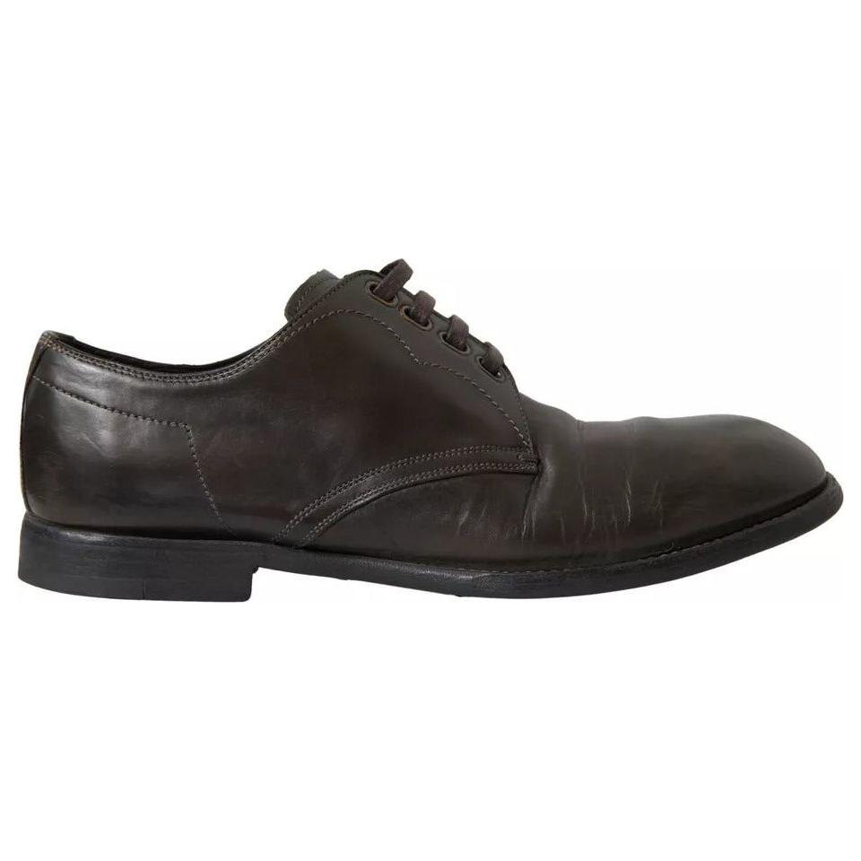 Dolce & Gabbana Green Leather Mens Formal Dress Shoes MV5131-39