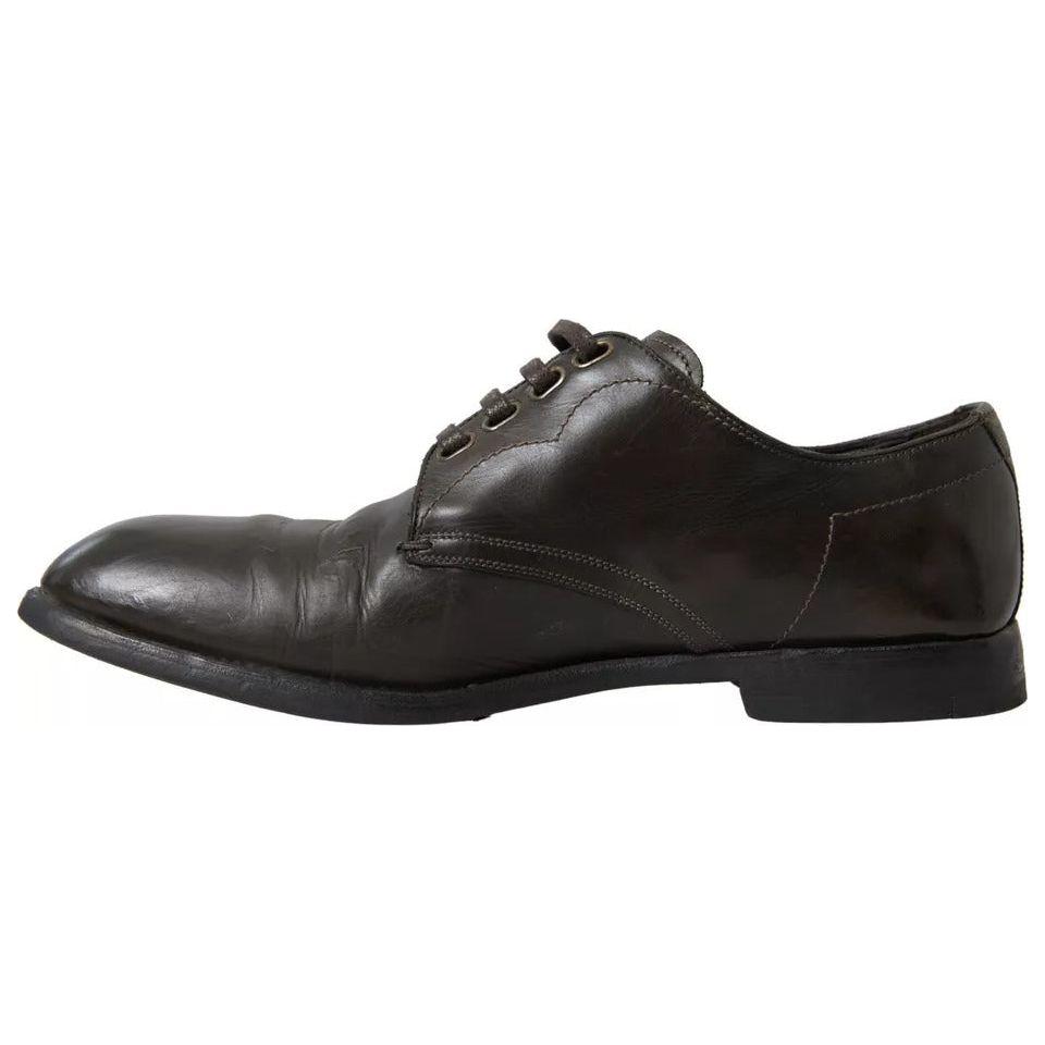 Dolce & Gabbana Green Leather Mens Formal Dress Shoes MV5131-39