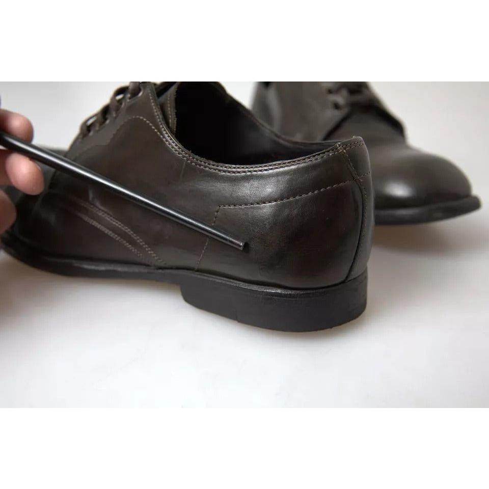 Dolce & Gabbana Green Leather Mens Formal Dress Shoes MV5131-39