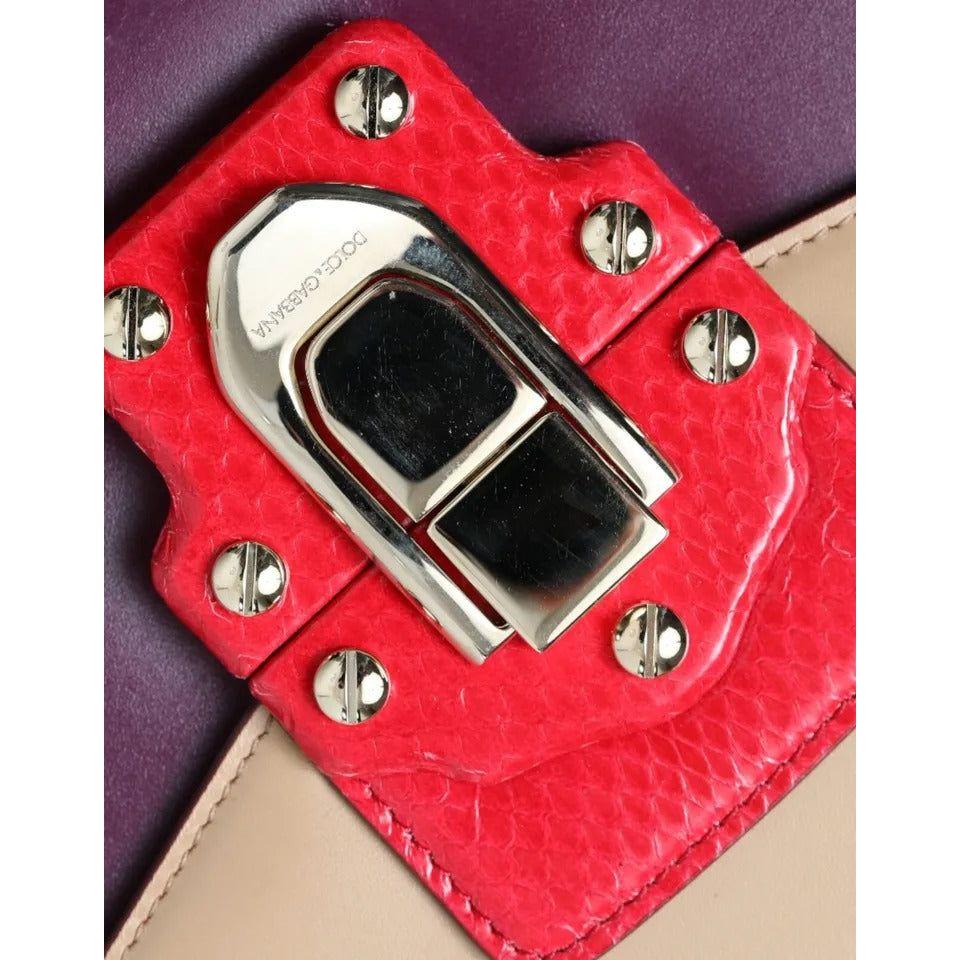 Dolce & Gabbana Multicolor Lucia Brushed Leather Crossbody Shoulder Bag BAG1298